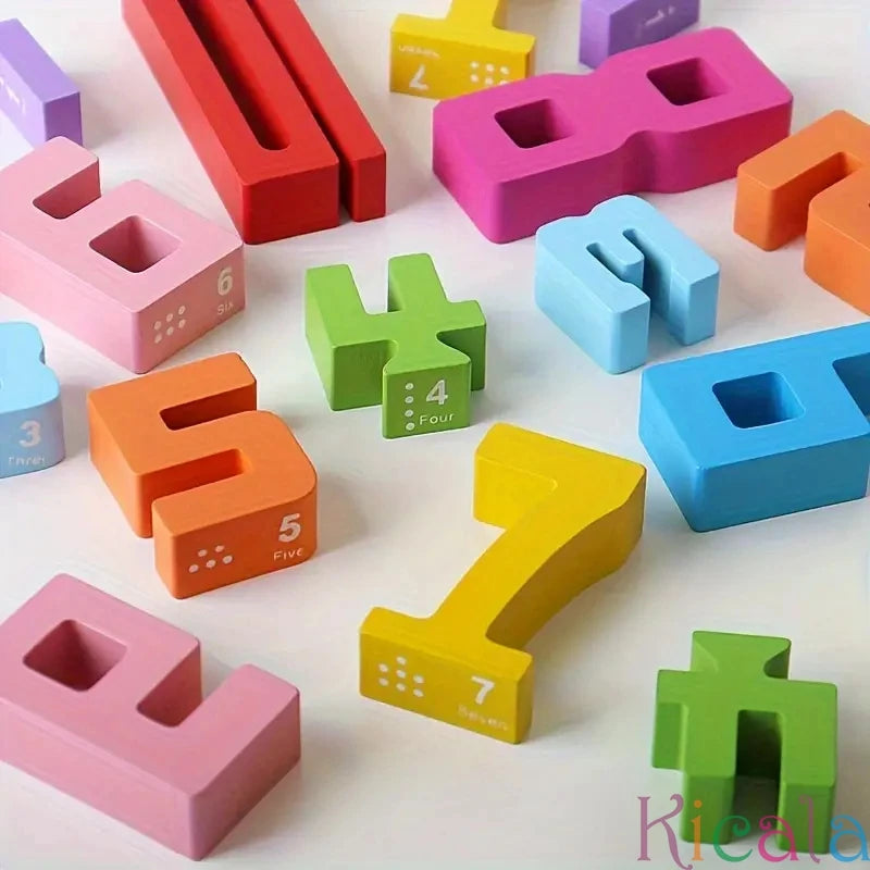 Montessori Wooden Number Blocks for Learning
