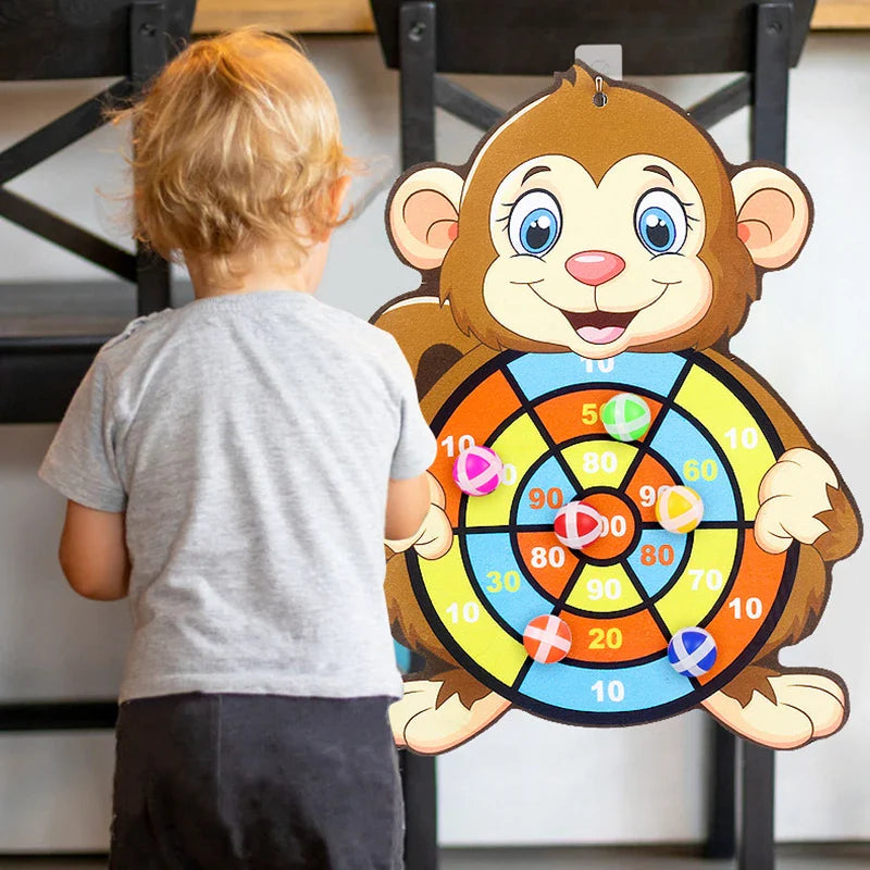 Kids Dart Board Set – Soft Sticky Ball Target Game