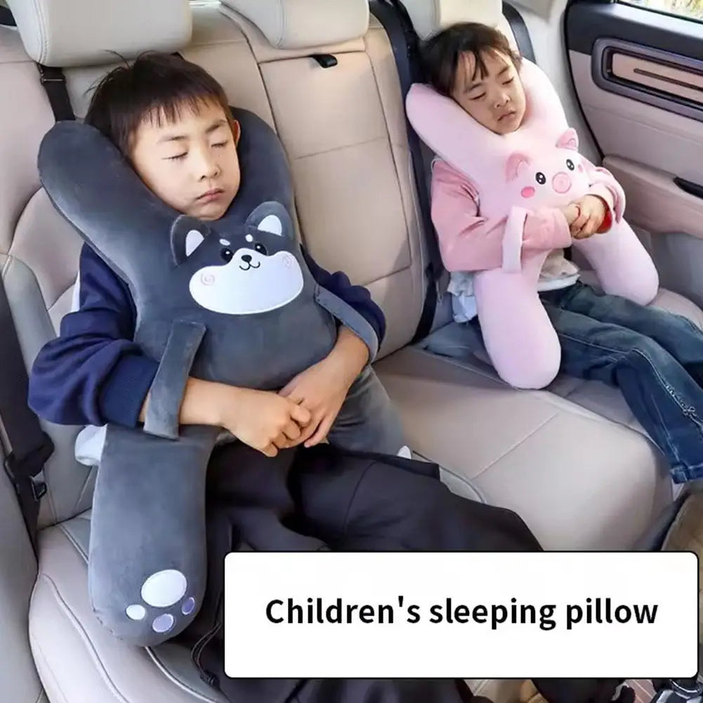 SnuggleSafari™ Kids Travel Pillow (Animal Plush Neck Support)