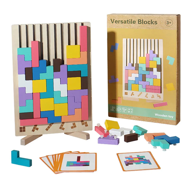 3D Wooden Logic Puzzle Blocks, photo 5