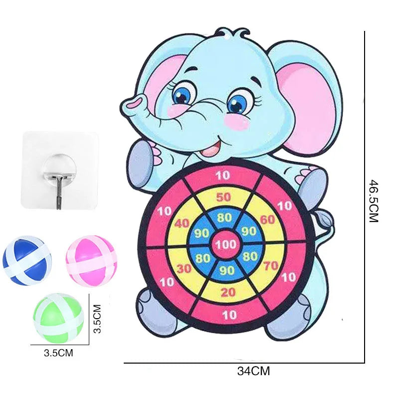 Kids Dart Board Set – Soft Sticky Ball Target Game