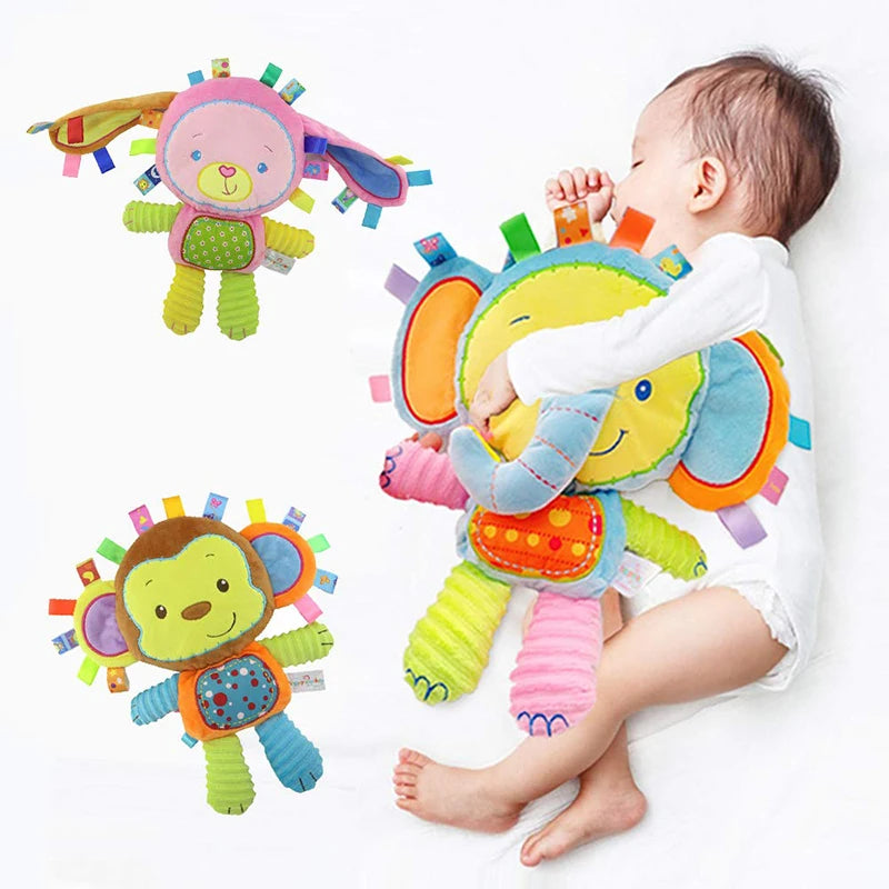 Animal Taggie Plush Rattle with Bell