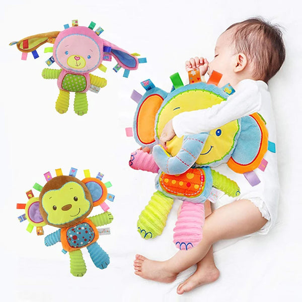 Animal Taggie Plush Rattle with Bell