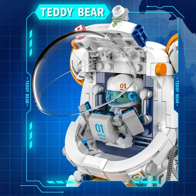 PANLOS Astronaut Teddy Bear Building Set