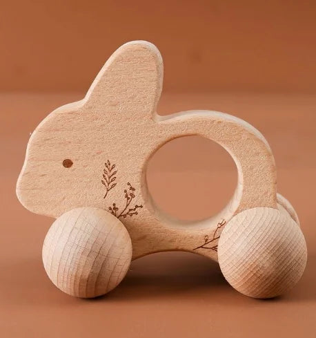 Wooden Pull-Along and Push Toys for Babies