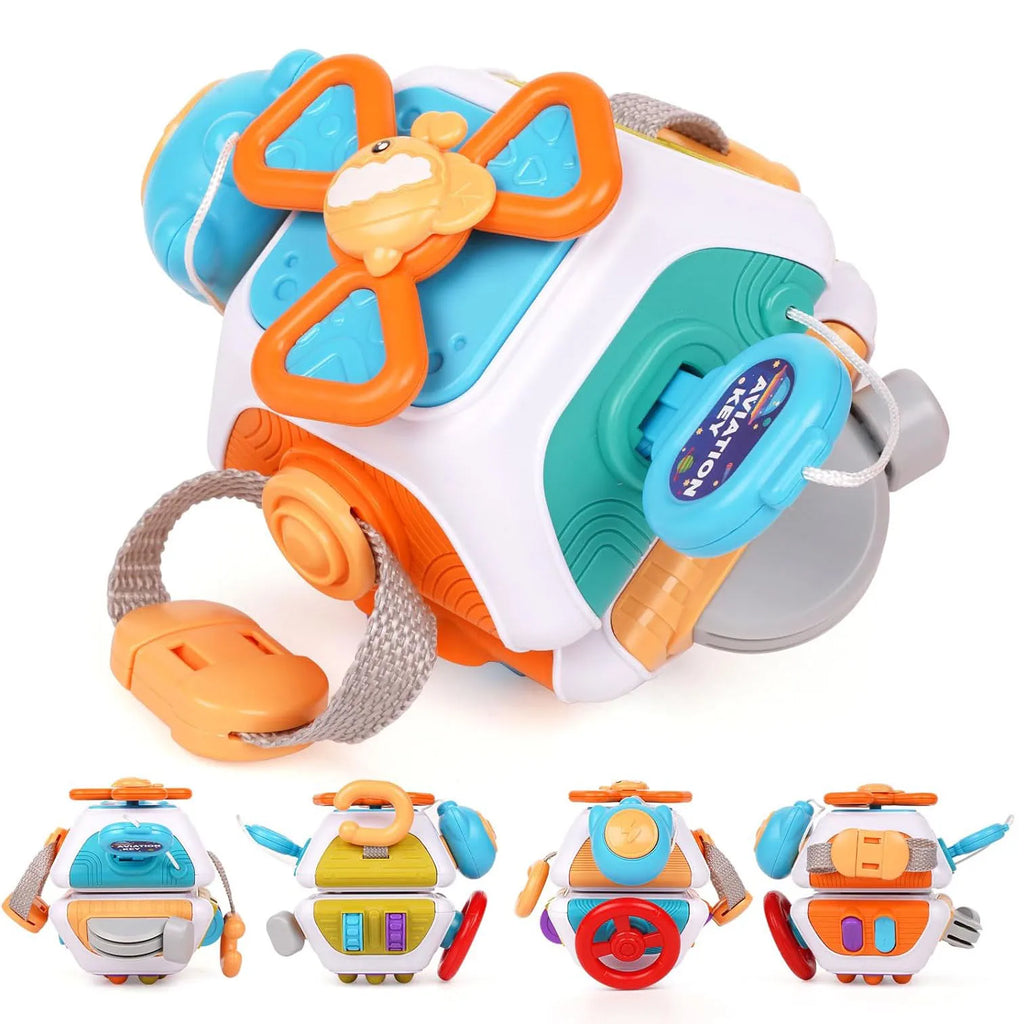 Baby Busy Board Cube Montessori Sensory Toys for Toddler