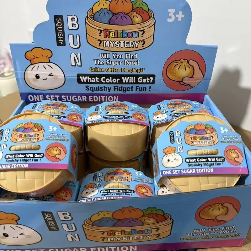 BunBuddies™ Slow-Rise Squishy Stress Relief Toy with Steamer Basket