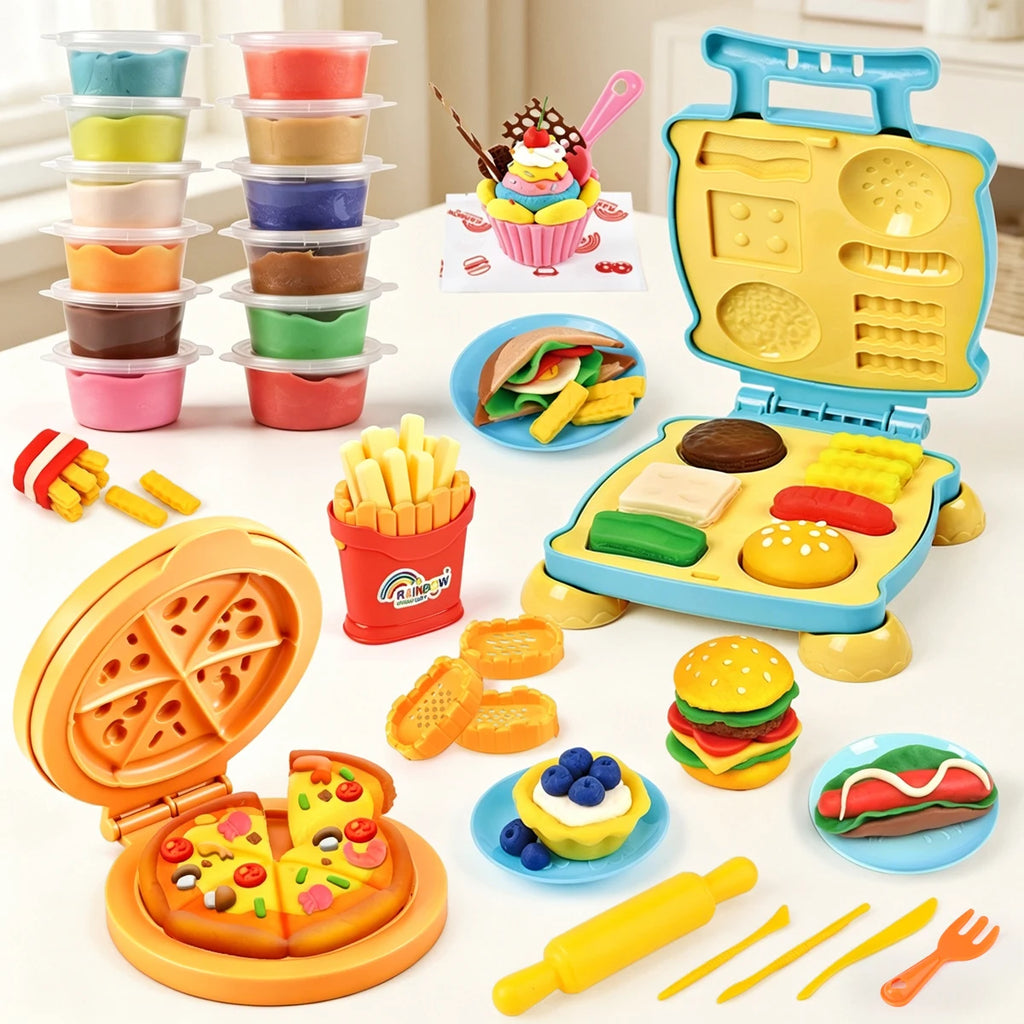 Pretend Chef Play Dough Kit with Molds and Tools