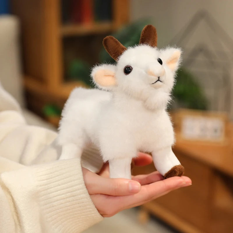 Black and White Goat Plush Keychain