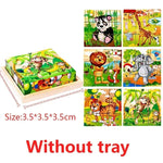 Wooden 3D Cube Puzzle – Montessori Educational Blocks