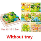 Wooden 3D Cube Puzzle – Montessori Educational Blocks