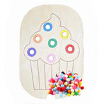 Montessori Children's Sensory Tray Table Wooden Tile