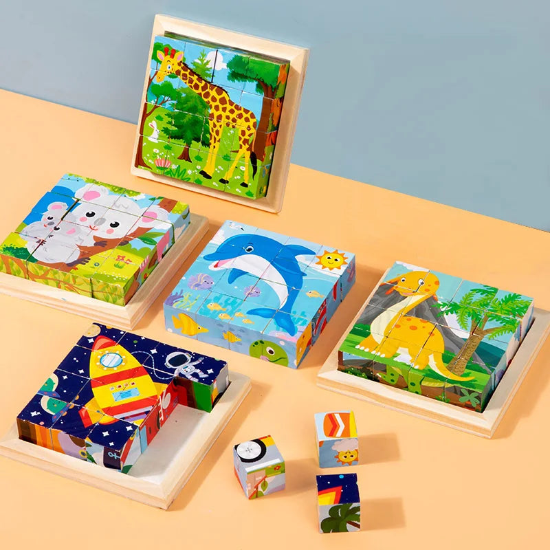 Wooden Six-Sided Cube Puzzle Blocks, photo 6