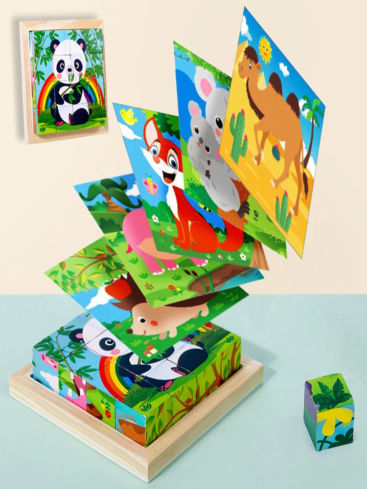 Wooden Six-Sided Cube Puzzle Blocks, photo 2