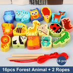 Wooden Threading Beads Lacing Toy