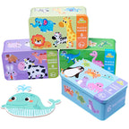 Wooden Animal and Vehicle Jigsaw Puzzle Set