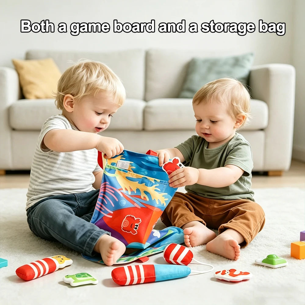 Montessori Cloth Fishing Game with Sea Animals
