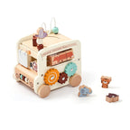 5-in-1 Montessori Wooden Busy Bus