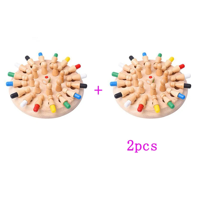 Wooden Montessori Memory Chess