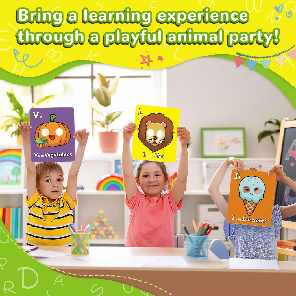 Interactive ABC Flash Cards with Animal Masks