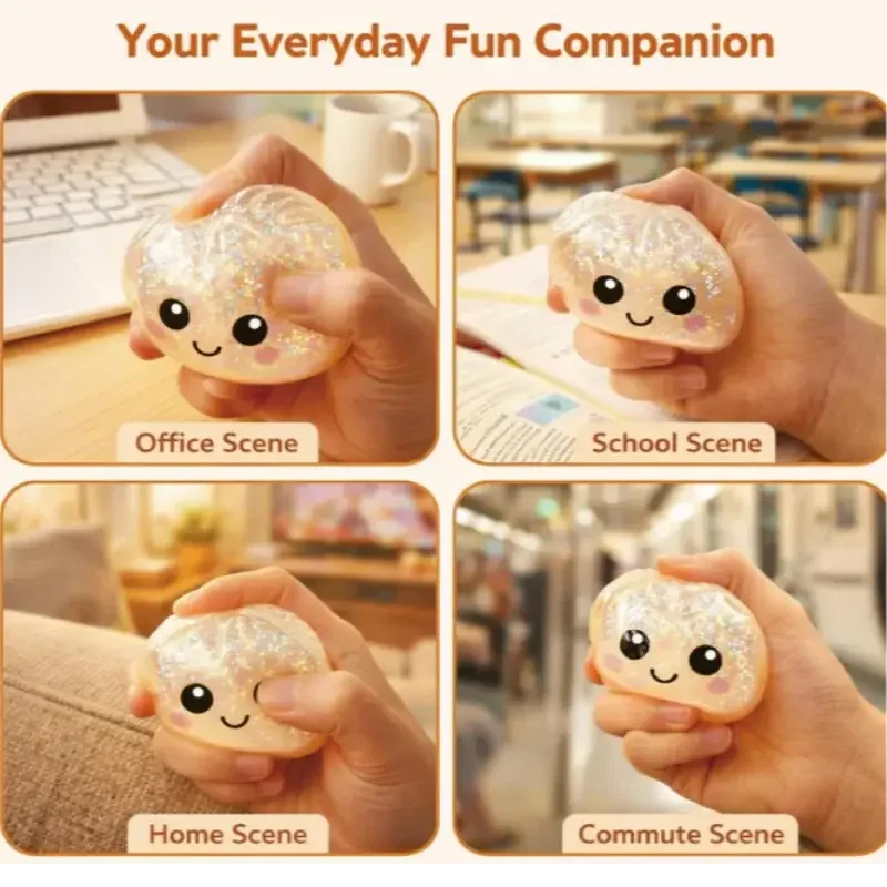 BunBuddies Glitter Dumpling Squishy Toy