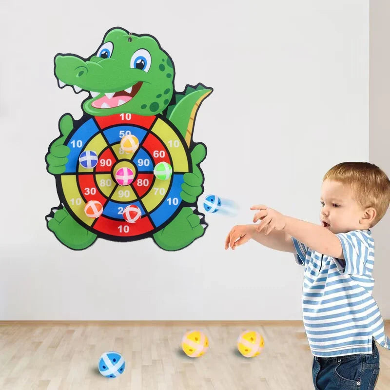 Kids Dart Board Set – Soft Sticky Ball Target Game