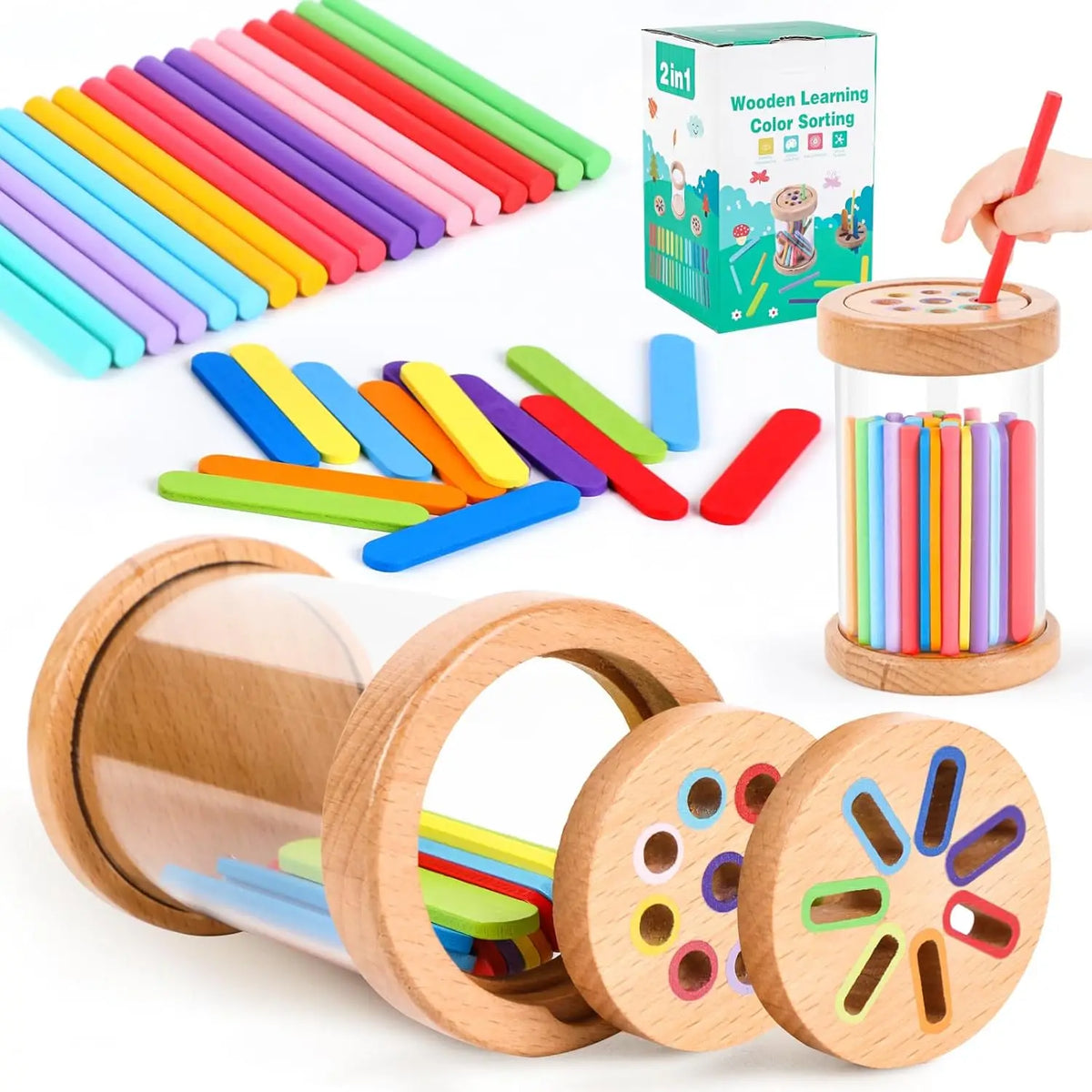 ColorNest Wooden Color Sorting Game