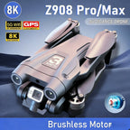Z908 Pro / MAX 8K Drone – 4K/6K/8K WiFi FPV Quadcopter with Optical Flow & 3-Sided Obstacle Avoidance