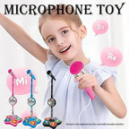 Kids Karaoke Microphone Stand with LED Lights