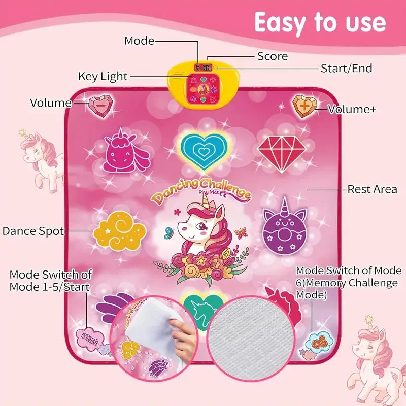 Unicorn Music Dance Mat with LED Scoreboard, photo 4
