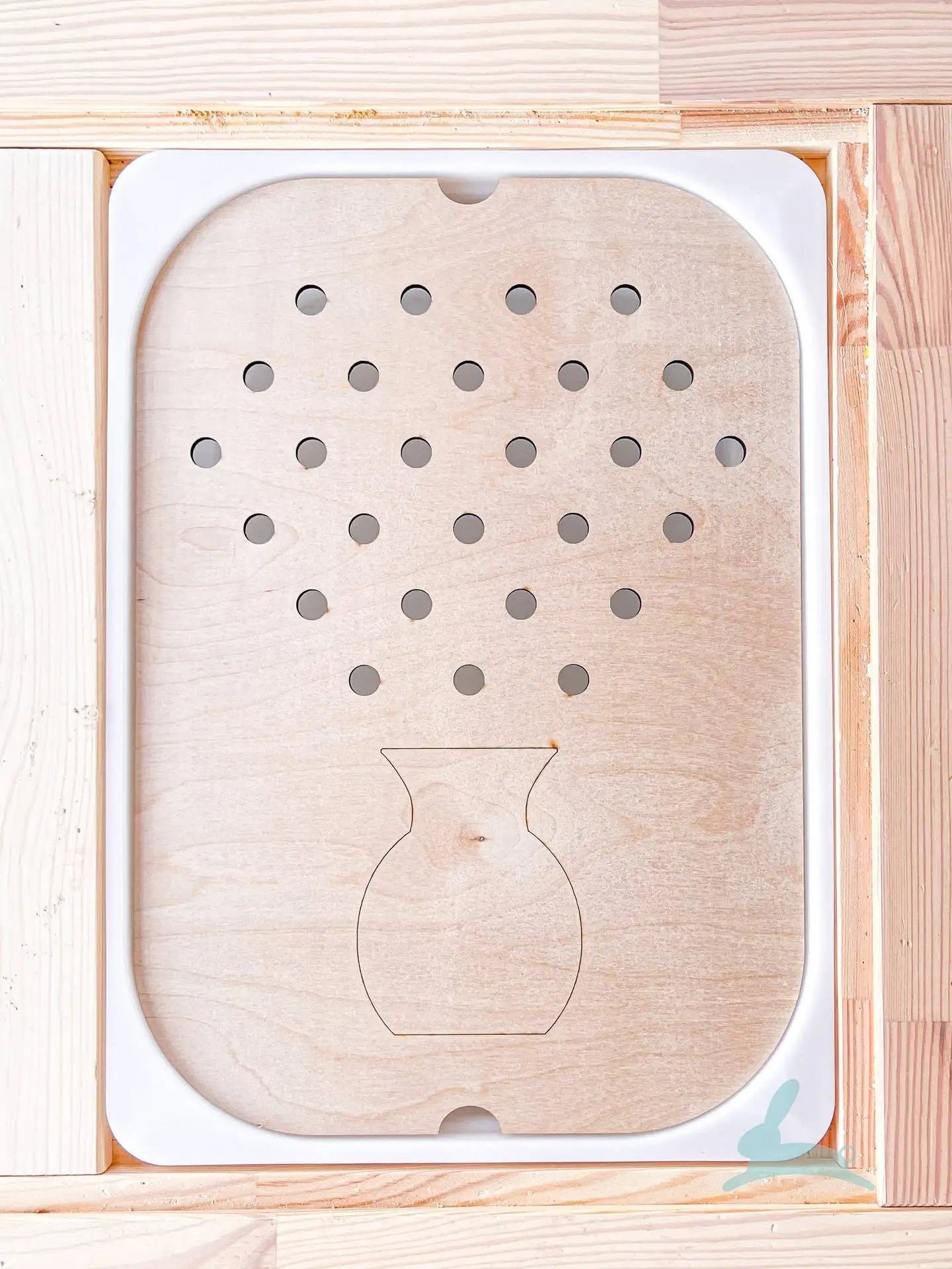 Montessori Children's Sensory Tray Table Wooden Tile