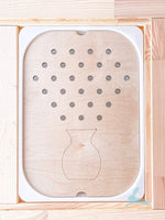 Montessori Children's Sensory Tray Table Wooden Tile
