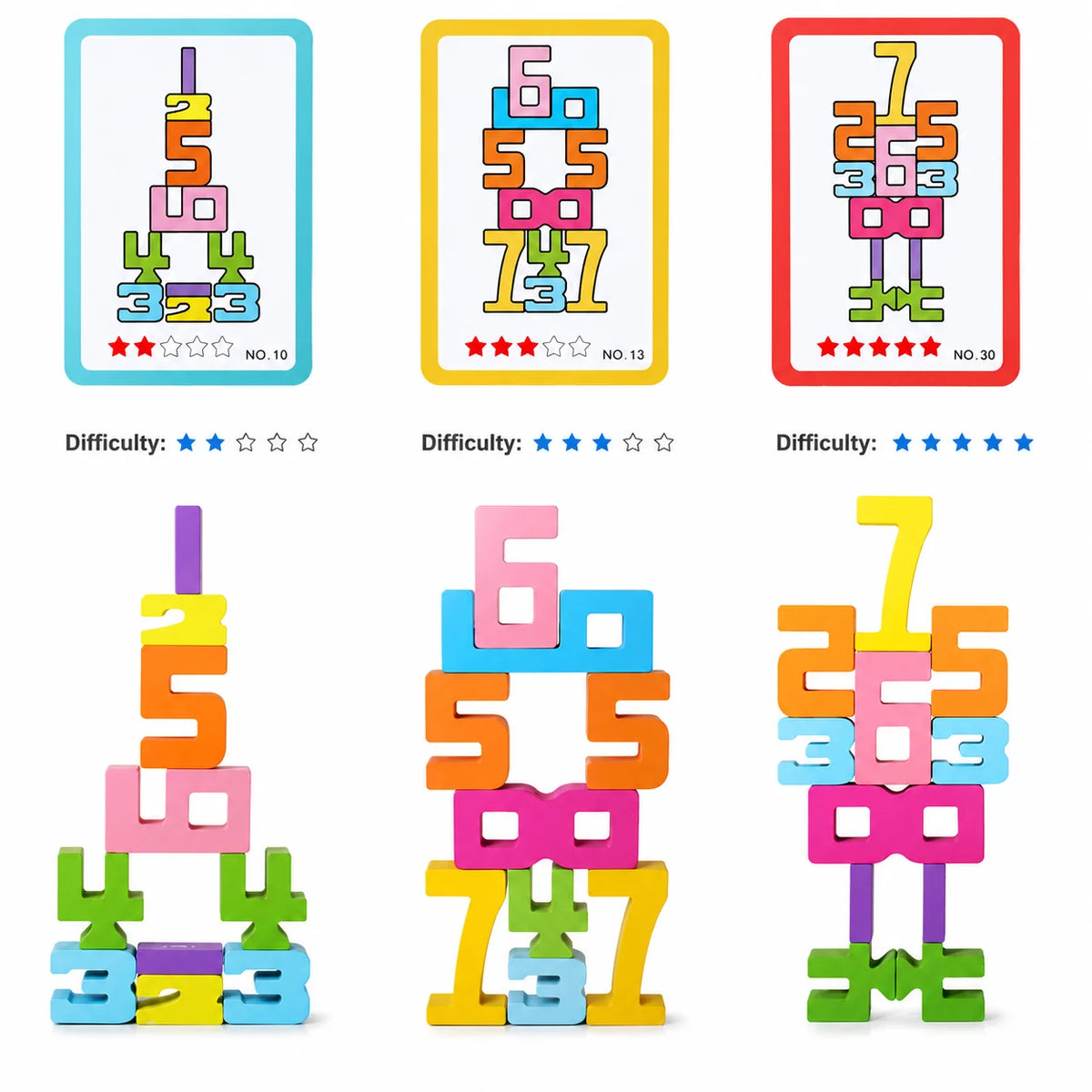 Montessori Wooden Number Blocks for Learning