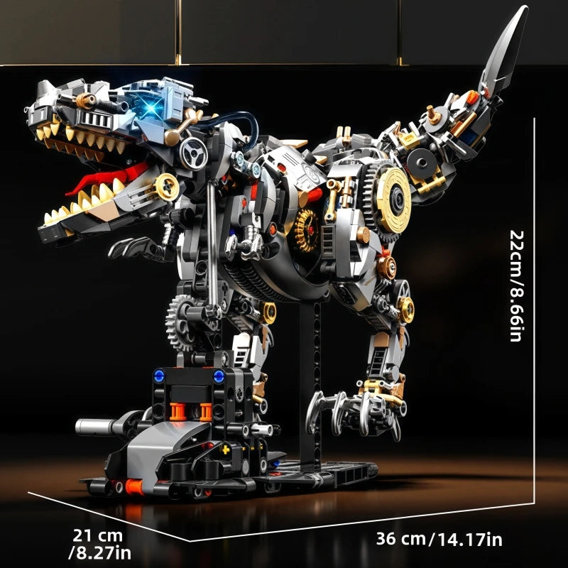 STEM Mechanical Jurassic Dinosaur Building Set – Motorized T-Rex Model