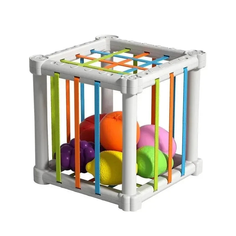 Baby Shape Sorter Cube with Sensory Shapes