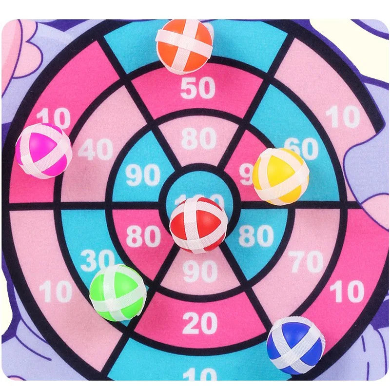 Kids Dart Board Set – Soft Sticky Ball Target Game