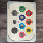 Montessori Children's Sensory Tray Table Wooden Tile