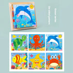 Montessori 6-in-1 Wooden Cube Puzzle Blocks