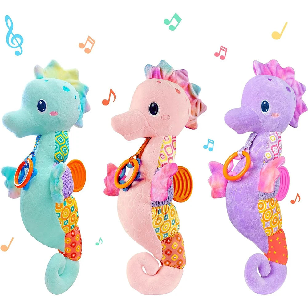 Musical Seahorse Baby Plush with Rattle and Crinkle