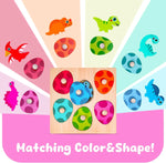 Montessori Wooden Dinosaur Egg Peg Jigsaw Puzzle