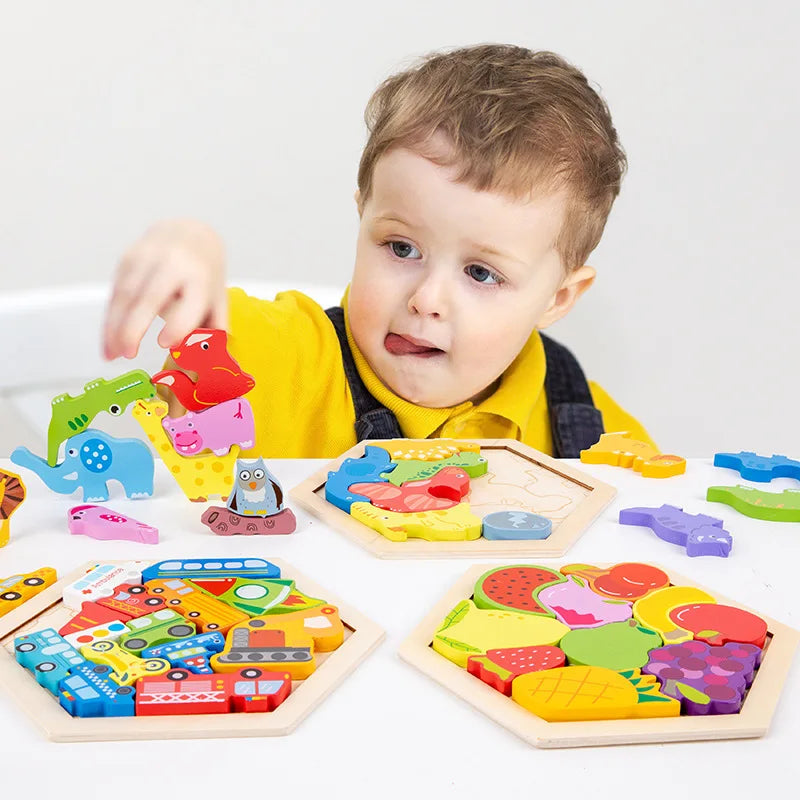 Wooden 3D Cognitive Jigsaw Puzzle, photo 3