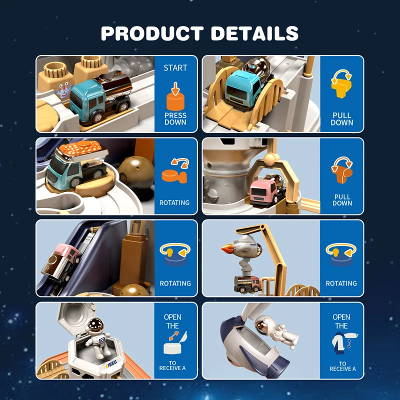 Track Car Parking Playset