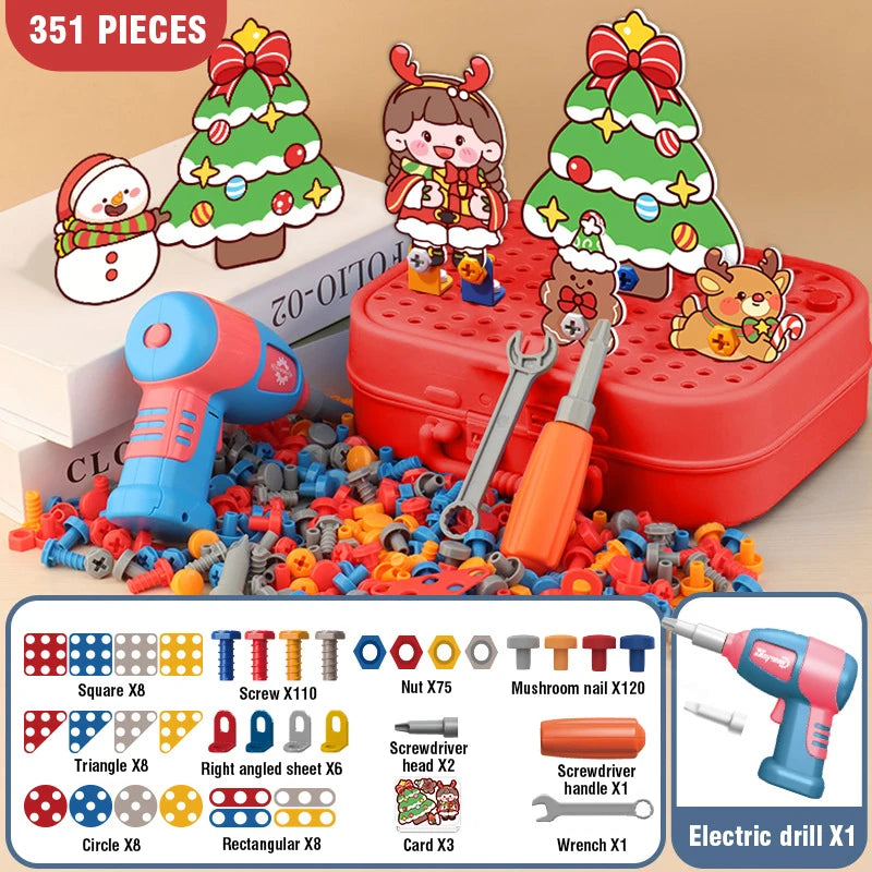 Electric Drill Screw Building Puzzle Set