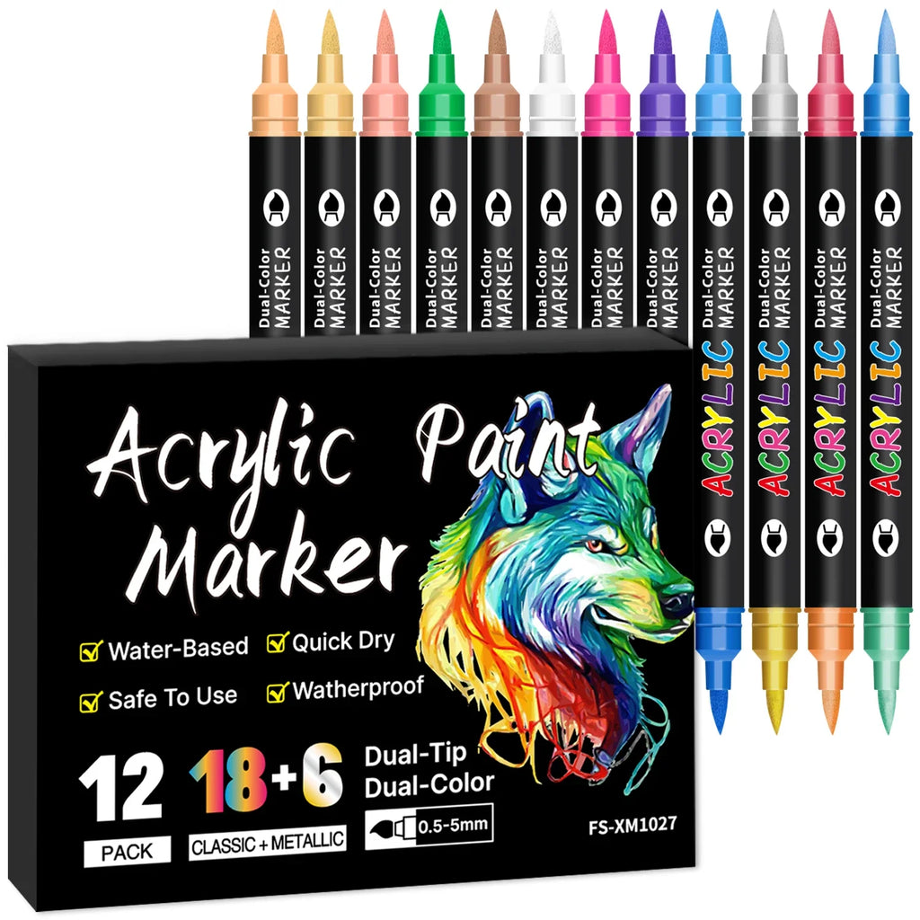 Artist's Dream Dual-Tip Acrylic Paint Markers