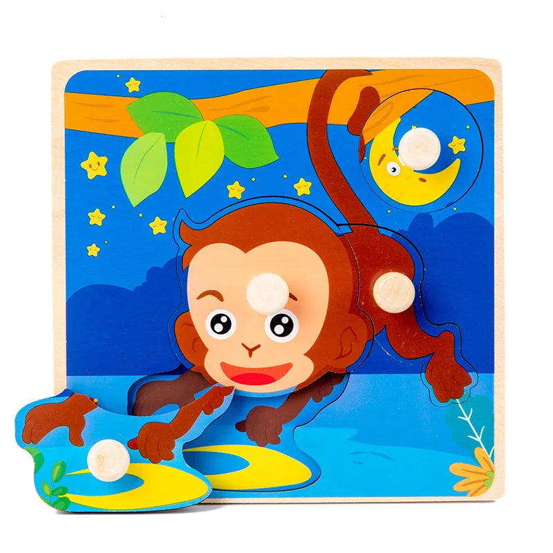Montessori Wooden Puzzle Board for Toddlers