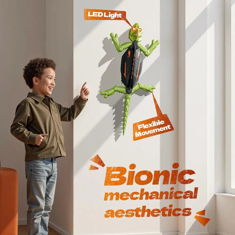 MagicClimb™ RC Wall-Climbing Lizard – Remote Control Gecko with LED Eyes