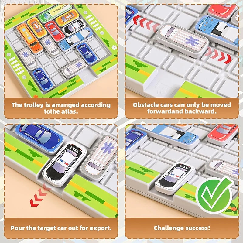 ParkLogic™ Magnetic Parking Maze – Montessori Puzzle & Brain Game