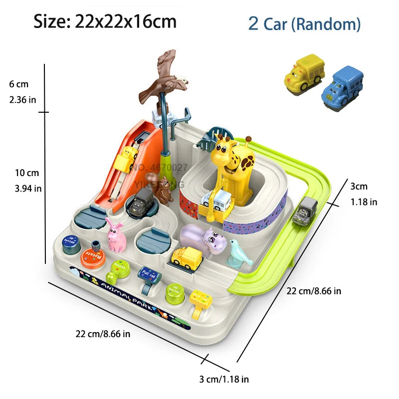 Track Car Parking Playset