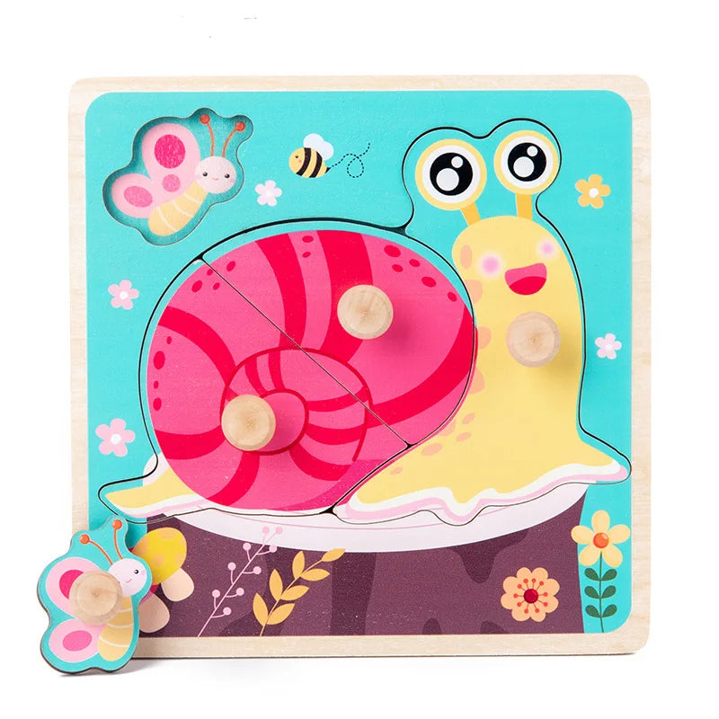 Montessori Wooden Puzzle Board for Toddlers