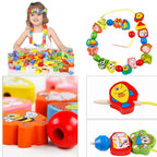 Wooden Threading Beads Lacing Toy